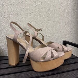 PAIGE New Blush Platform Heels